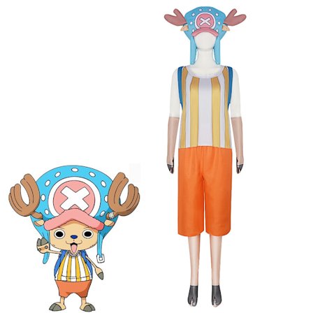 One Piece Tony Chopper cosplay -asu, jossa hattu ja reppu, Halloween-asu - WELLNGS