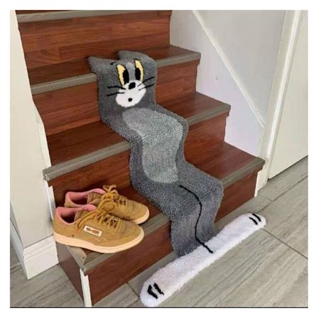 Tom Cat Tæppe Profileret Tæppe Tykt Imiteret Kasmir 6090cm