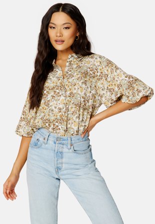 Object Collectors Item Rasmine Top Cloud Dancer AOP:MUL Klær