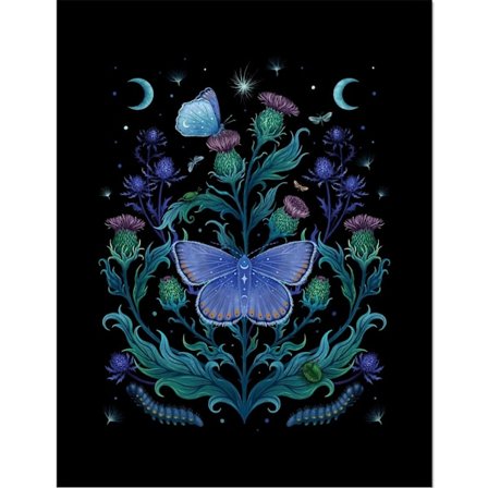 Episodisk teckning Thistle Home inramad affisch 40cm x 30cm Multico