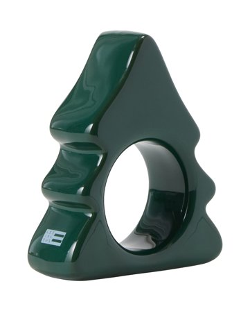 Lexington Tree stoneware napkin ring, green