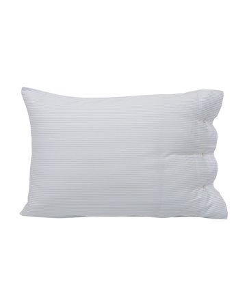Lexington Hotel striped pillowcase in white/blue lyocell