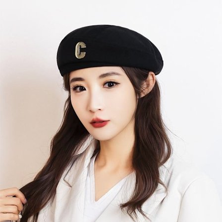 Baskermålarhatt B-SVART B-SVART