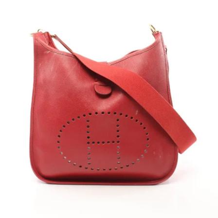 Hermès Vintage Pre-owned Läder axelremsvskor röd, Dam Vintage Väskor, Dam, Storlek: ONE SIZE