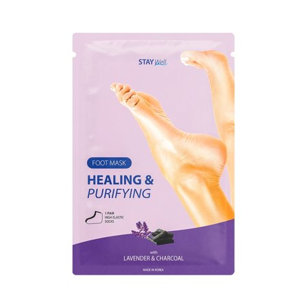 STAY WELL Healing & Purifying Foot Mask CHARCOAL 34g - Trattamento Piedi