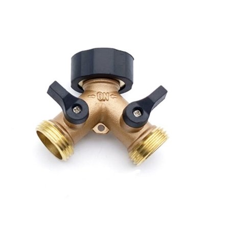 Kaksinkertainen pesukonehana, messinki puutarhahanan jakaja