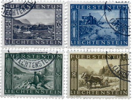 Liechtenstein 1943 - MICHEL 218-221 - Stemplet