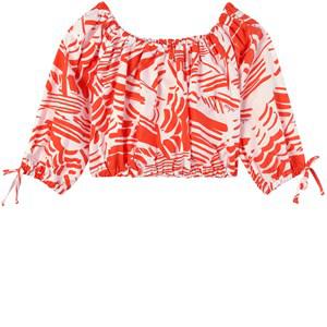 Kids - MSGM Red Printed Top 12 Years - Tops - 12 years - Orange - Mädchen