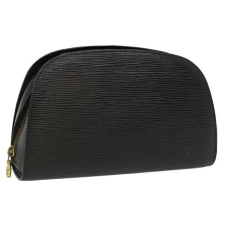 Louis Vuitton Vintage, Pre-owned Leather pouches Zwart, Dames, Maat:ONE Size