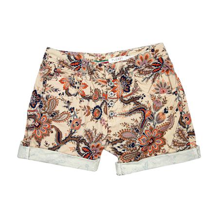 Please, Shorts Beige, Dames, Maat:S,Katoen,print