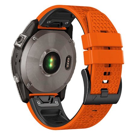 Dot Texture Silikonband för Garmin Tactix 7 Pro / Fenix 7x / 6x Pro / 5x Plus, 26mm Tvåfärgat Klockarmband