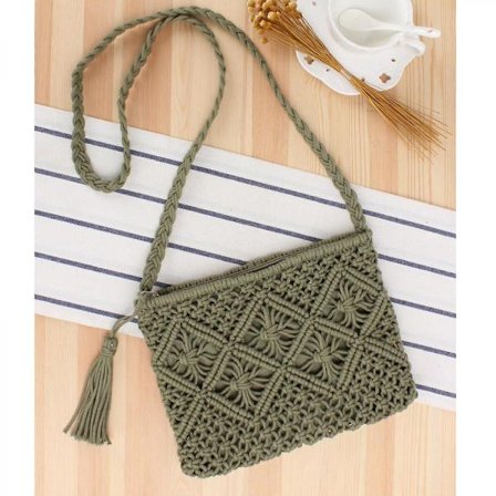 Summer Beach Shoulder Bag, Light Woven Straw Cross-body, Phone, Travel Handbag For Women & Everyday Use A916-1101