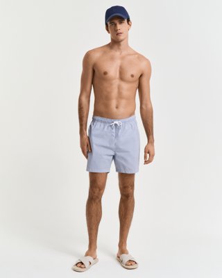 GANT - Seersucker svømmeshorts til herre rich blue