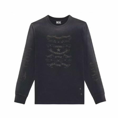 Diesel, T-Shirts Zwart, Heren, Maat:M