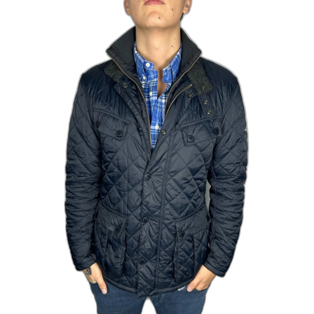 Mörkblå quiltad jacka Barbour