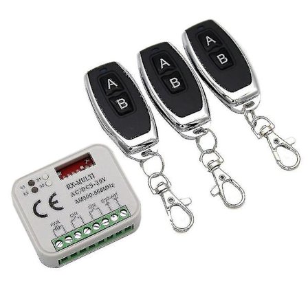 Garageport Fjernbetjeningsmodtager 433-868MHz Rx Multikanal 300-900MHz AC/DC 9-30V Modtager med Fjernbetjening-Perfekt