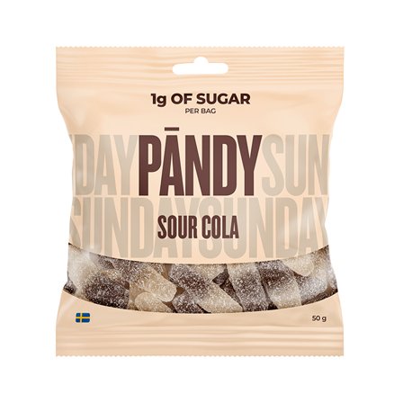 Slik & Snacks Pandy Pändy Candy 50 g, Sour Cola - Bodyman.dk
