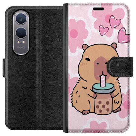 Kompatibelt Plånboksfodral till OnePlus OnePlus Nord CE4 Lite Kawaii Capybara Hjärtan Anime Stil Söt Design Djurmotiv TikTok Populärt Present Tjej