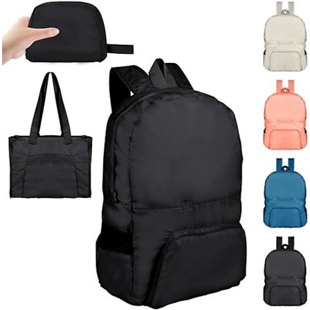 25L Superlett Sammenleggbar Liten Ryggsekk Vannavstøtende Slitesterk Unisex Utendørs Camping Fotturer Reise Gåing Sykling Shopping Dagstursekk