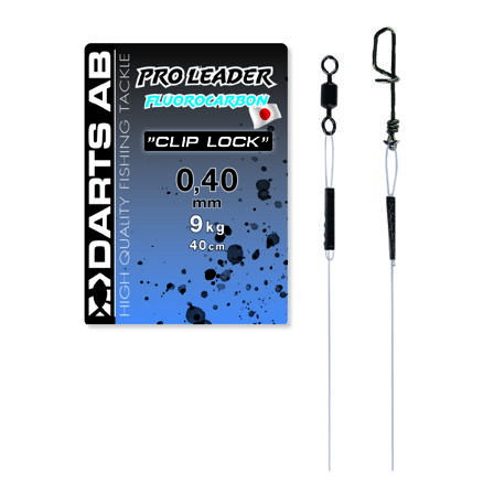 Darts Tafs Cliplock Flurocarbon 40cm 2-pack