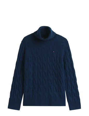 Tommy Hilfiger | Soft Wool Cable Roll-Nk Ls Swt | XXXL
