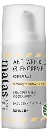 3 for 2 - Matas Striber Anti Wrinkle Øjencreme til Tør Hud Uden Parfume 15 ml, Skincare, Ansigtspleje, Øjencreme