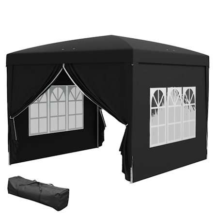 Rootz 3 x 3M Paviljonki - Puutarhateltta - Marquee - UV -suoja - 2,95m x 2,95m x 2,58m - Ihanteellinen juhliin ja retkeilyyn