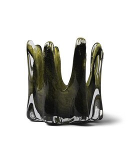 Ljuslykta Baronessa Grön/Svart - 14,5x14,5x14 cm - Form Living