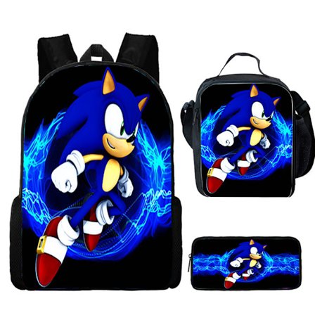 Anime Sonic ryggsäck Student ryggsäck Cartoon anime kid ryggsäck