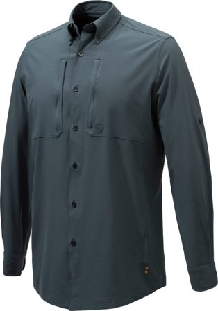 Beretta Men's Plain Lightweight Shirt Men long-sleeved shirts Blue M