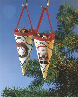 Weihnachtstüte Weihnachtsmann und Weihnachtskranz 2-er Pack