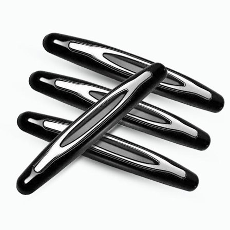 Dørkantsbeskytter, 4 stk. Bilkofangerbeskyttelse Trim Anti-kollisionsstriber kompatible Bil For- og Bagdør Kofangerbeskyttelse (Sort)