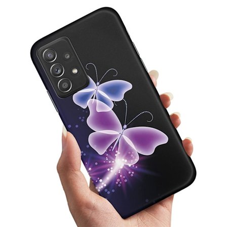 Samsung Galaxy A52/A52s 5G - Cover/Mobilcover Lilla Sommerfugle