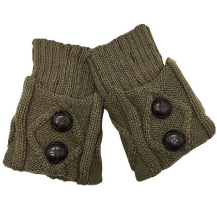 Naisten syksy-talvi saappaanpeite lyhyet sukat villaiset neulotut lämpimät napit jalkapeite keskipitkät putki villaiset sukat