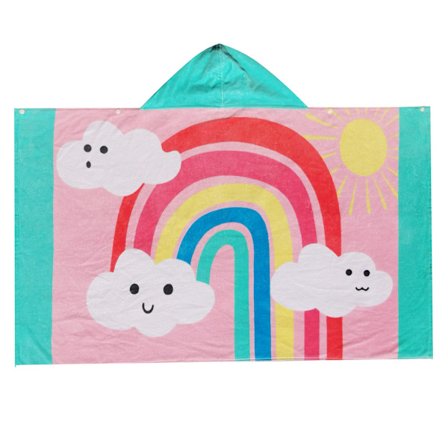 Lapset villahuppari kylpytakki pilvi sateenkaari DP-29 Pituus 76 cm