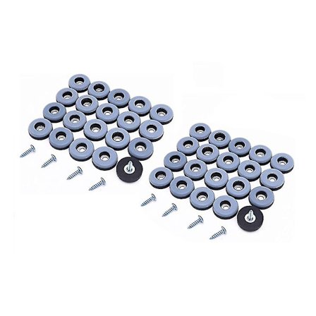 40 stk. møbelglidere i PTFE, der er nemme at flytte med skrue