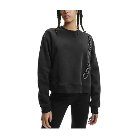 Calvin Klein Slit Crewneck sweatshirt Sort, Dame Sweatshirts