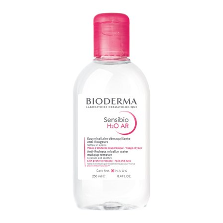 BIODERMA Sensibio H2O AR Acqua micellare struccante anti-rossore 250ml - Acqua detergente viso