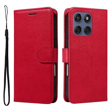 Läderplånboksfodral med rem för Motorola Edge 60 5G/ Motorola Edge 60 Pro 5G/ Motorola Edge (2025) 5G/ Motorola Edge 60 Fusion 5G Så [BR]