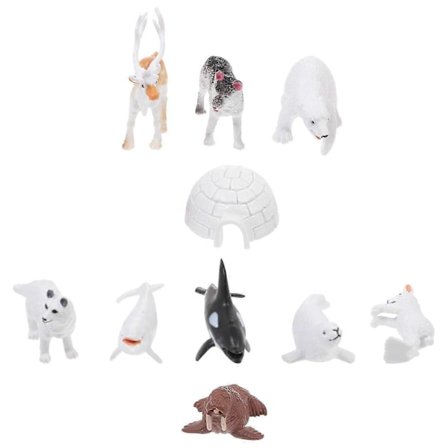 Pædagogisk Legetøj Dyremodeller Dyrefigurer Legetøj Have Miniature Ornament Nordpol Dyr Figurine
