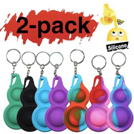 2-pack Simple Dimple, Mini Pop It Fidget Finger Toy / Leksak- Ce Multifärg