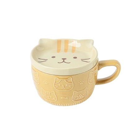 Keramisk Kaffemugg Tecknad Mugg Med Lock