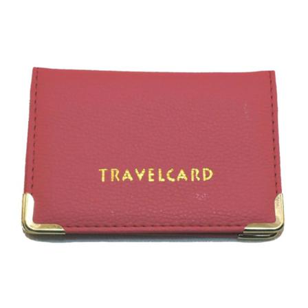 Travelcard - Portalbel Liten Korthållare - Rosenröd Mörkrosa