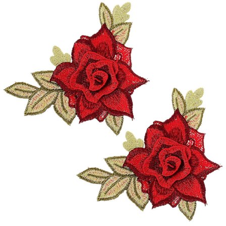 Strykemerker for klær, sy på stoffmerke, kvinner, kunstnere, håndverksentusiaster .00X8.70X1.00cm 3D blomsterform 1 par