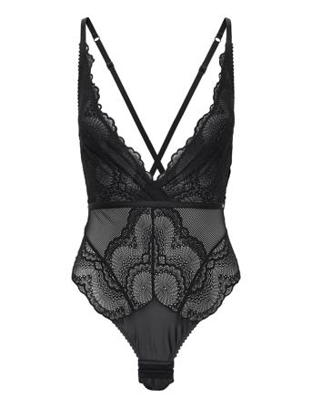 Jenner Bodysuit Bodies Slip Svart Dorina