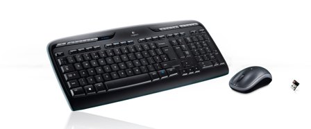Logitech Wireless Combo MK330 - tastatur- og mussett - US International - svart Inn-enhet