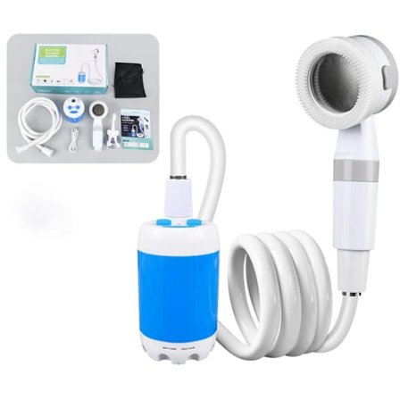 Oppladbar Camping Dusjpumpe - Justerbar Strømning for Reiser