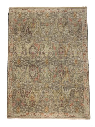 Hand Knotted Oushak Indo Rug 250X350 Brown/Orange