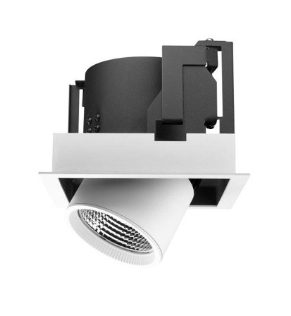 SYNERGY recessed ceiling spotlight Helios black, round+tilting, neutral white