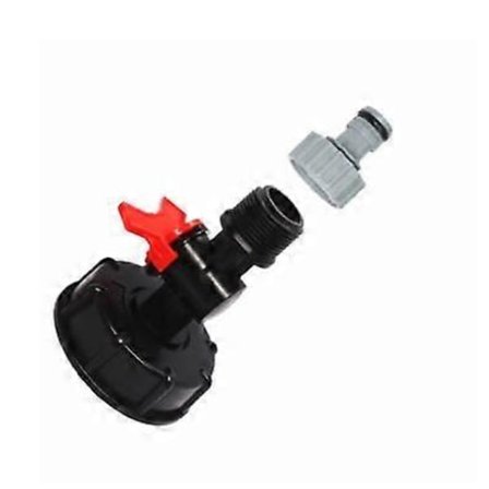S60x6 Adapterventil och 3/4 av 1000 liters IBC vattentank med (endast kran)[alj]